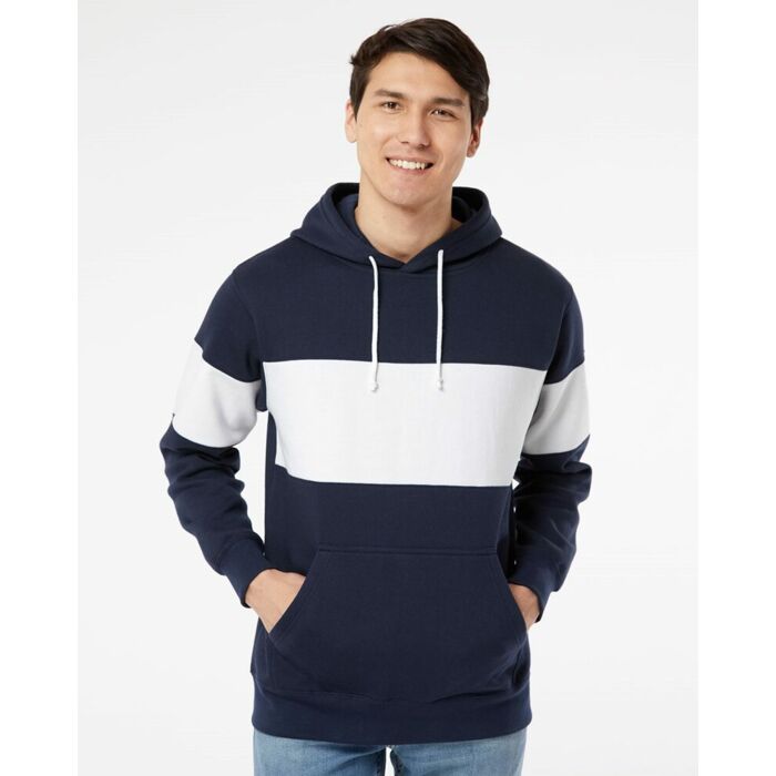 Unisex Classic Fleece Colorblocked Hooded Sweatshirt Thumbnail