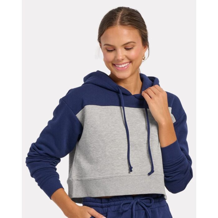 Women's Cropped Fleece Hooded Sweatshirt Thumbnail