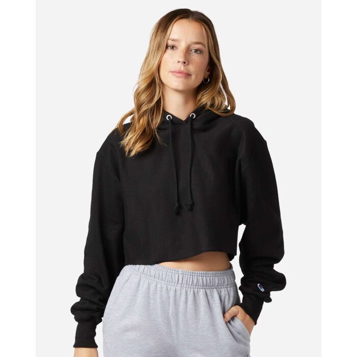 Women's Reverse Weave® Hooded Cropped Sweatshirt Thumbnail