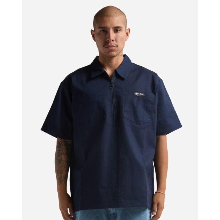 Unisex Work Heavyweight Quarter-Zip Short Sleeve Shirt Thumbnail