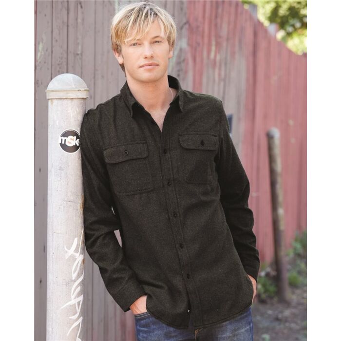 Men's Solid Flannel Shirt Thumbnail