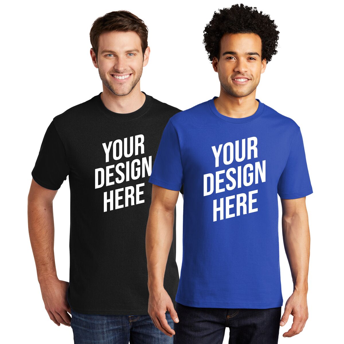 custom-printed t-shirts with logos or designs, screen-printed tees for events or businesses, personalized unisex and premium t-shirts, full-color custom t-shirts