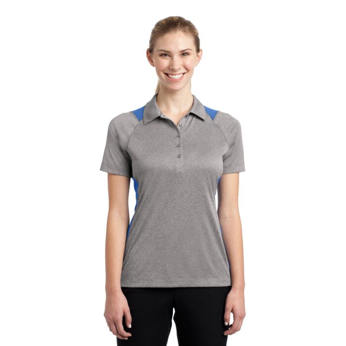 Ladies Heather Colorblock Contender Polo Thumbnail