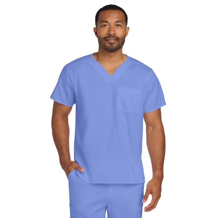 Unisex WorkFlex Chest Pocket V Neck Top Thumbnail