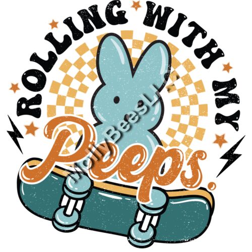 Rolling with me Peeps- Distressed Thumbnail