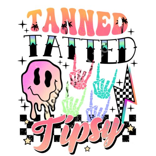 Tan Tatted Tipsy- Back Thumbnail