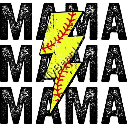 Mama Lighting Bolt- Black Thumbnail